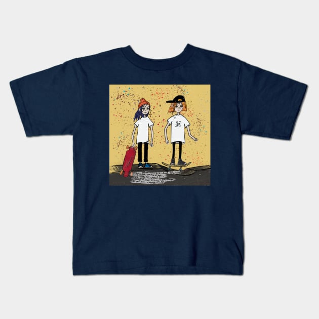 Skate Girls Kids T-Shirt by ARTEMIDA